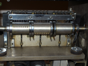 Front view of a Rangertone chimes machine