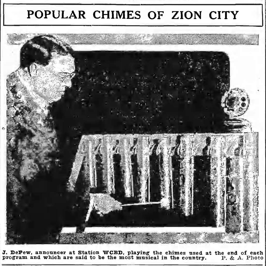 WCBD Zion radio chimes circa 1924