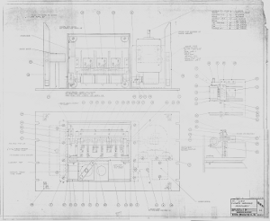 Engineering drawing of the Rangertone chimes machine